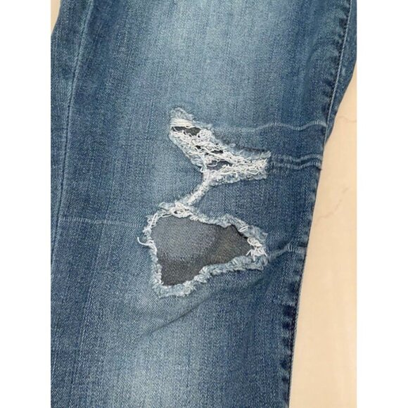 Judy Blue Womens Distressed Denim Jeans Size 26 Medium Wash - Picture 4 of 15